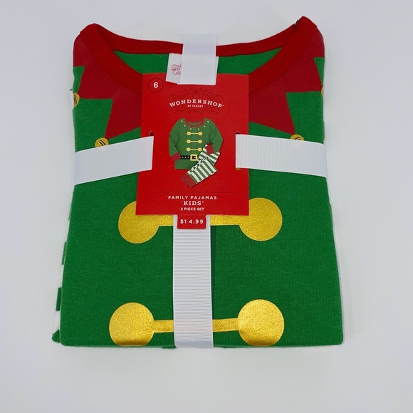 Target Other - NEW Kids Holiday Elf Pajama Set 2 pc set Christmas